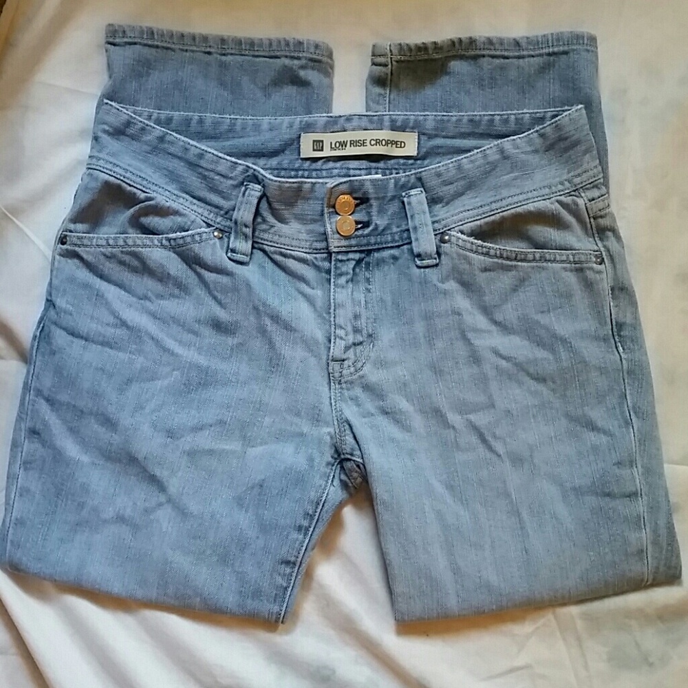 Gap cropped jeans light wash lowrise